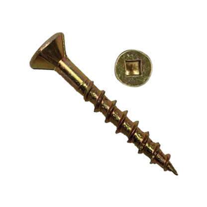 Contractor Solutions #8 x 1-1/4" Premium Grade Yellow Zinc Screws