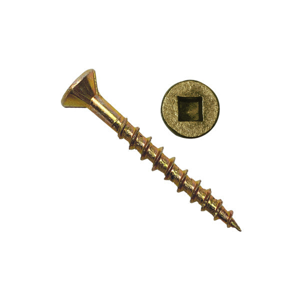 Contractor Solutions #8 x 1-1/2" Premium Grade Yellow Zinc Screws
