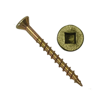 Contractor Solutions #8 x 2" Premium Grade Yellow Zinc Screws