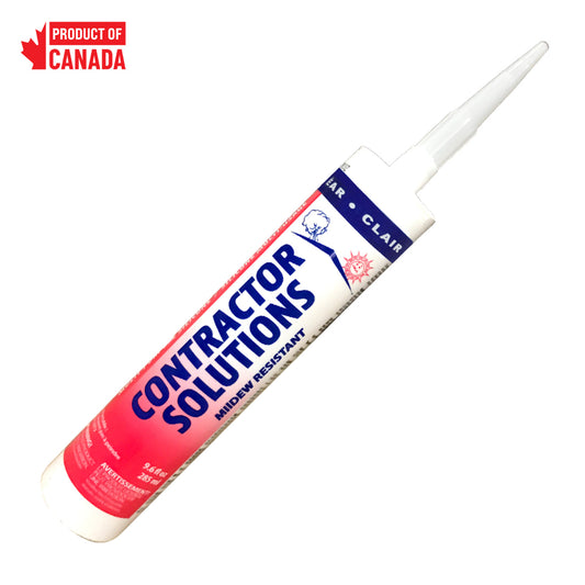 Contractor Solutions Clear Mildew-Resistant Silicone Sealant 285 mL – WSSILCLR