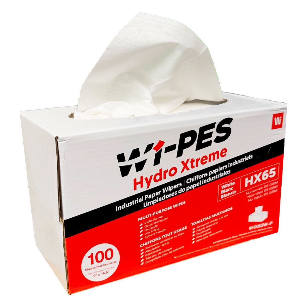 Hydro Xtreme White Wipers | 9x16.5in | 100 Sheets/Box