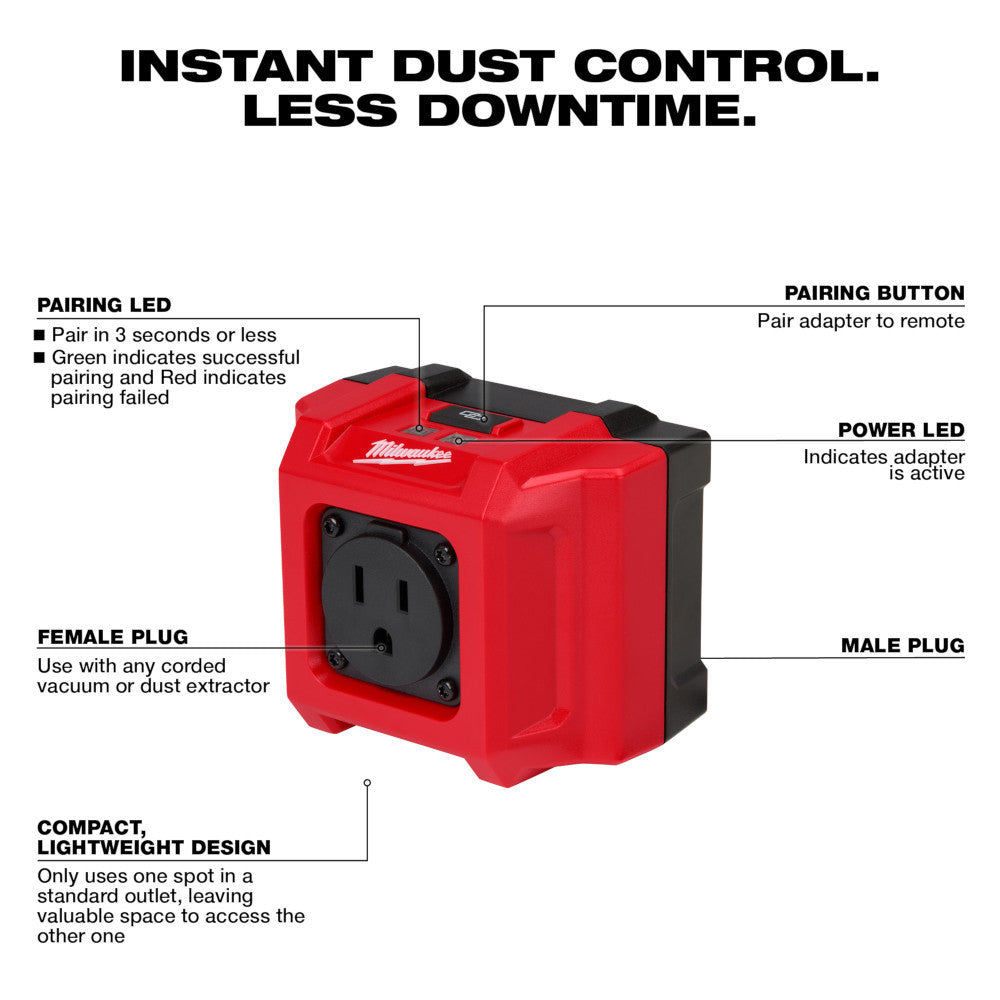 Milwaukee 0950-20 Wireless Dust Control Adapter & Remote Kit