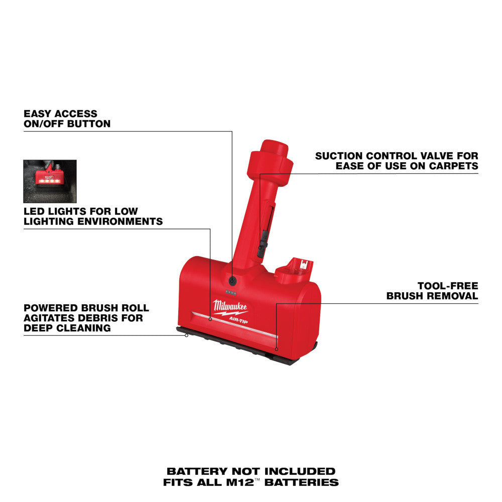 Milwaukee 0980-20 M12 AIR-TIP Cordless Powered Utility Nozzle (Tool Only)