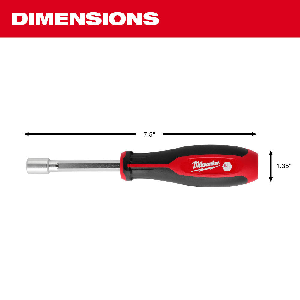 Milwaukee 48-22-2447 7pc SAE HollowCore Nut Driver Set