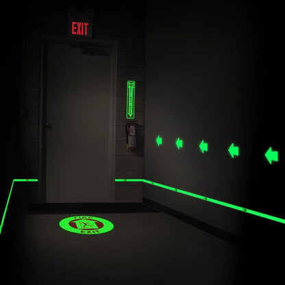 Glow-in-the-Dark Photoluminescent Adhesive Safety Tape 30 ft