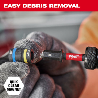 Milwaukee 49-66-4543 SHOCKWAVE Impact Duty 5/16in and 3/8in x 2-1/4in QUIK-CLEAR 2-in-1 Magnetic Nut Driver