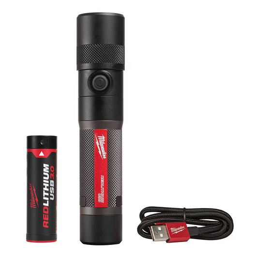 Milwaukee 2161-21 1100 Lumens LED USB Rechargeable Twist Focus Flashlight