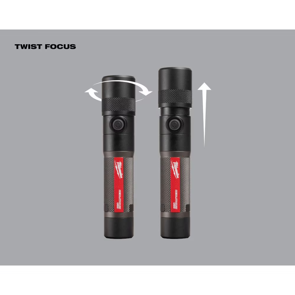 Milwaukee 2161-21 1100 Lumens LED USB Rechargeable Twist Focus Flashlight