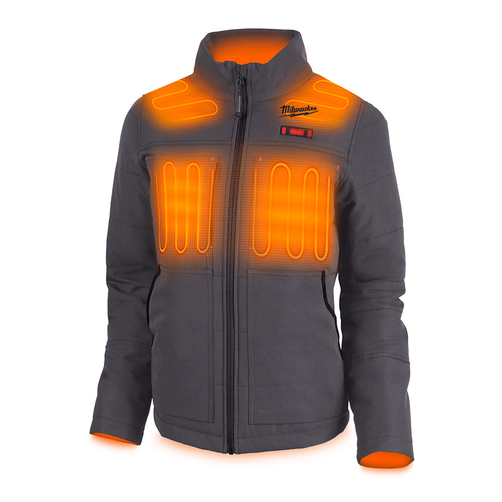 Milwaukee 234G-21S M12 Women's Heated AXIS Hooded Gray Jacket Kit - Small