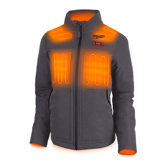 Milwaukee 234G-21M M12 Women's Heated AXIS Hooded Gray Jacket Kit - Medium