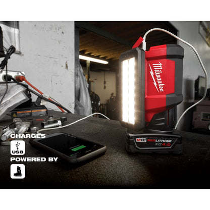 Milwaukee 2367-20 M12 12-Volt Lithium-Ion Cordless ROVER Service and Repair Flood Light with USB Charging - Tool Only