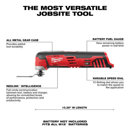 Milwaukee 2426-20 M12 12 Volt Lithium-Ion Cordless Cordless Multi-Tool - Tool Only