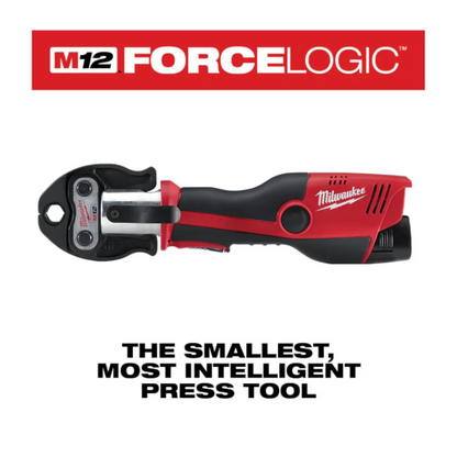 Milwaukee 2473-22 M12 12V Li-Ion Force Logic Cordless Press Tool Kit w/ 3 jaws with (2) 1.5 Ah Battery and Hard Case