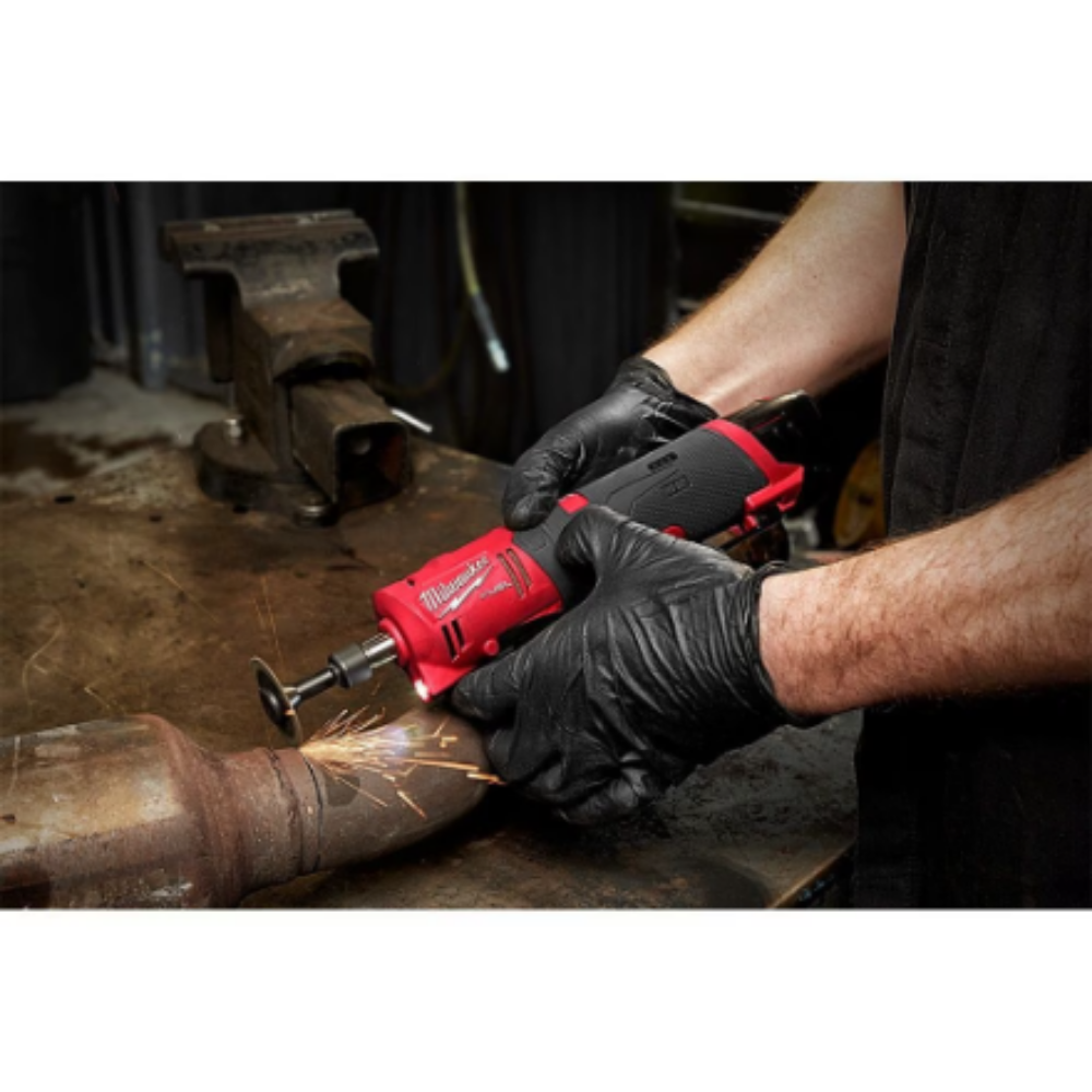Milwaukee 2486-22 M12 FUEL 12-Volt Lithium-Ion Brushless Cordless 1/4-inch Straight Die Grinder Kit with Two 2.0 Ah Batteries