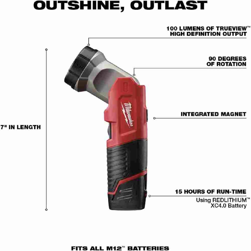 Milwaukee 2498-25 M12 5-Tool Cordless 3/8 in. Drill/Driver / 1/4 in. Impact Driver / 3/8 in. Ratchet / Reciprocating Saw / Work Light Combo Kit