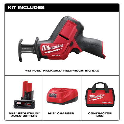 Milwaukee 2520-21XC M12 FUEL Cordless Brushless HACKZALL Reciprocating Saw Kit