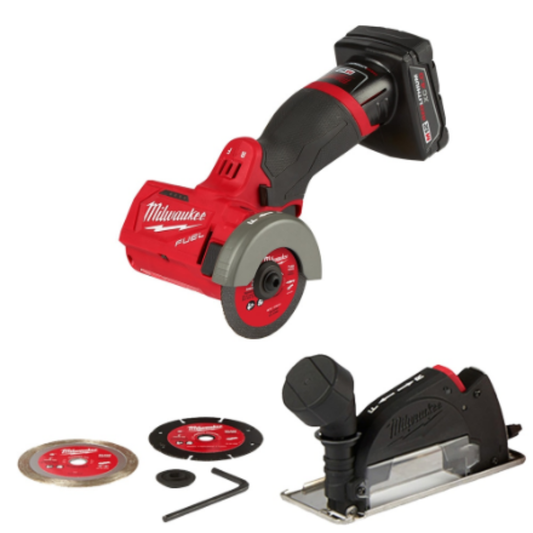Milwaukee 2522-21XC M12 FUEL 12-Volt 3 inch Lithium-Ion Brushless Cordless Cut Off Saw Kit with 4.0 Ah Battery and Charger