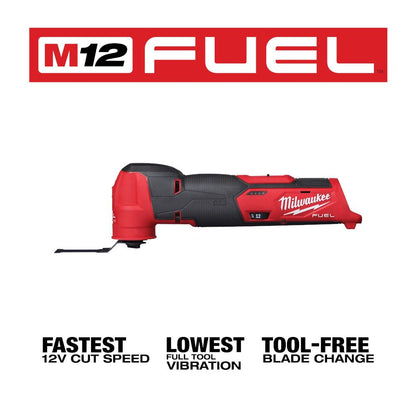 Milwaukee 2526-20 M12 FUEL 12 Volt Lithium-Ion Brushless Cordless Oscillating Multi-Tool - Tool Only