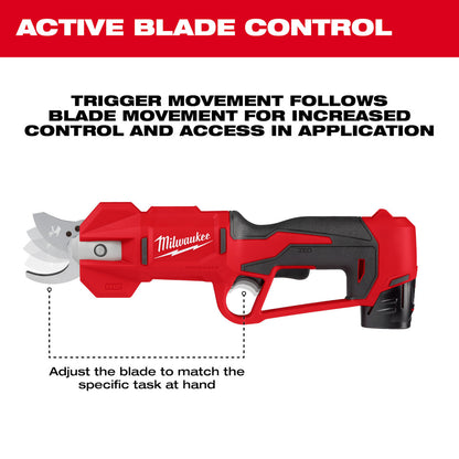 Milwaukee 2534-20 M12 Brushless Pruning Shears with FREE 4.0Ah Battery with Charger
