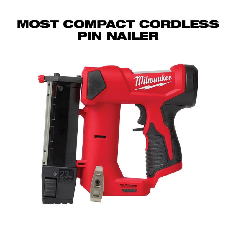 Milwaukee 2540-20 M12 12-Volt 23-Gauge Lithium-Ion Cordless Pin Nailer (Tool-Only)