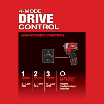 Milwaukee 2552-20 M12 FUEL 12-Volt Lithium-Ion Brushless Cordless Stubby 1/4-inch Impact Wrench (Tool Only)