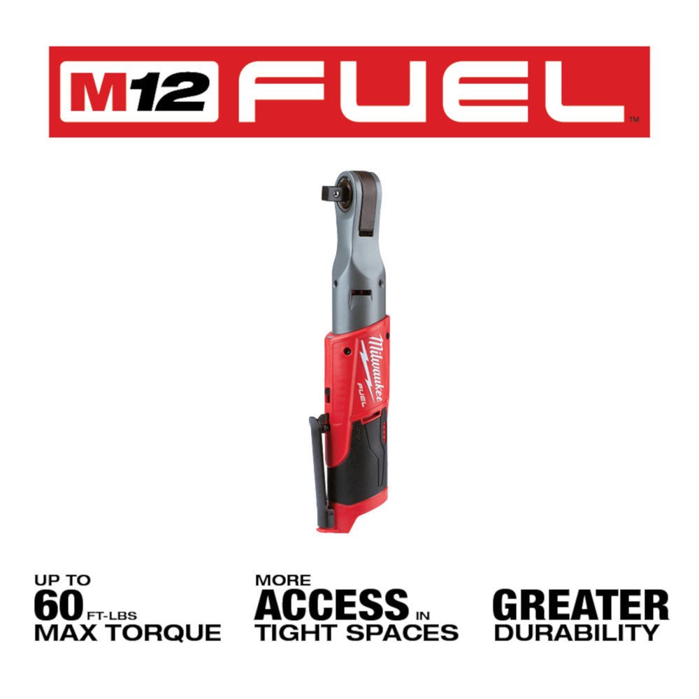 Milwaukee 2558-20 M12 FUEL Cordless Brushless 1/2in Ratchet (Tool Only)