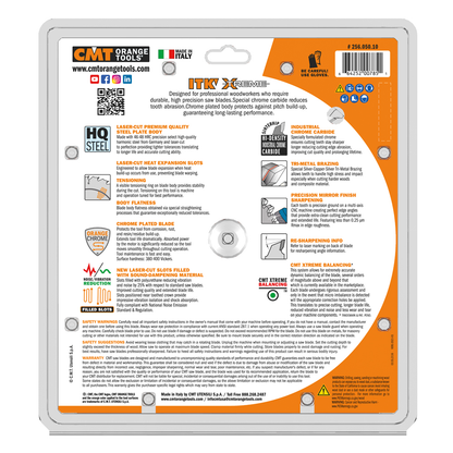 CMT 256.050.10 256-Series ITK Combination Circular Saw Blade 10"