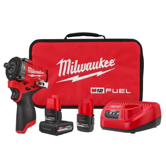 Milwaukee 2563-22 M12 FUEL 1/2 inch Drive Stubby Impact Wrench Kit