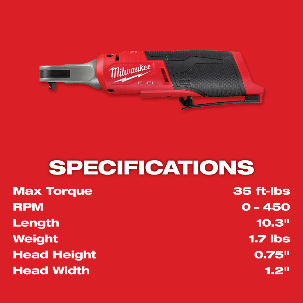 Milwaukee 2566-20 M12 FUEL Cordless 1/4in High Speed Ratchet (Tool Only)