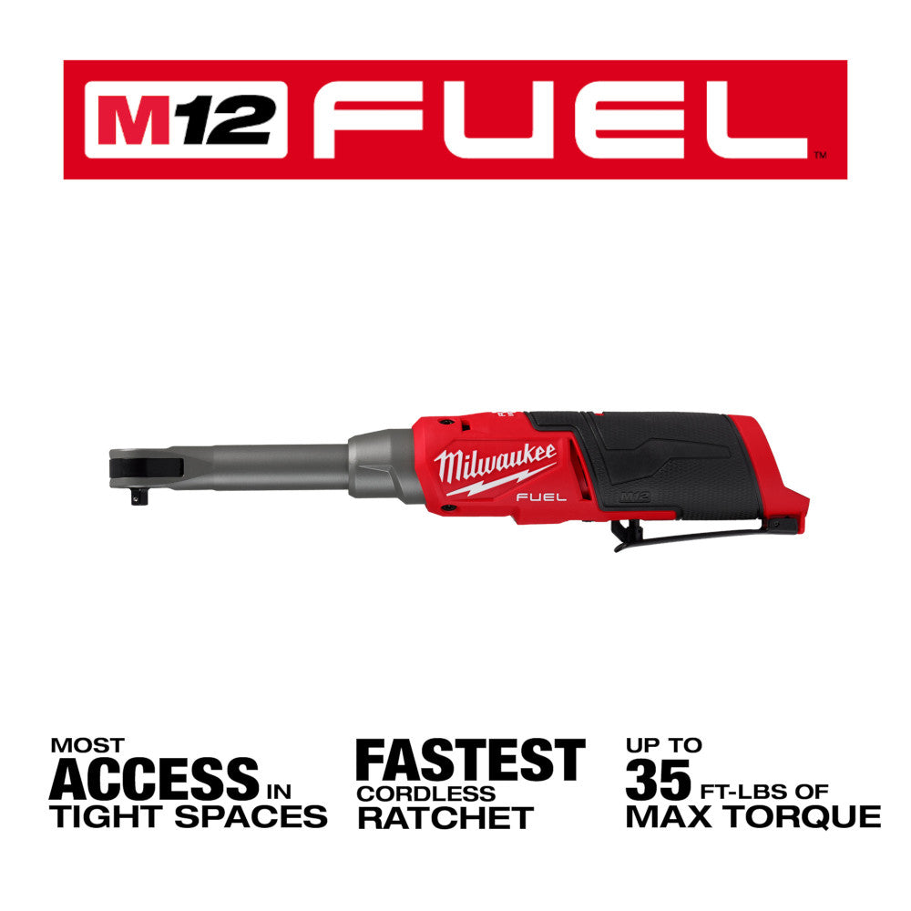 Milwaukee 2560-20 M12 FUEL Cordless Brushless 3/8in Extended Reach Ratchet (Tool Only)