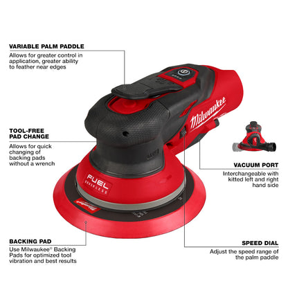Milwaukee 2585-20 M12 FUEL Cordless Brushless 6in Random Orbital Sander (Tool Only)