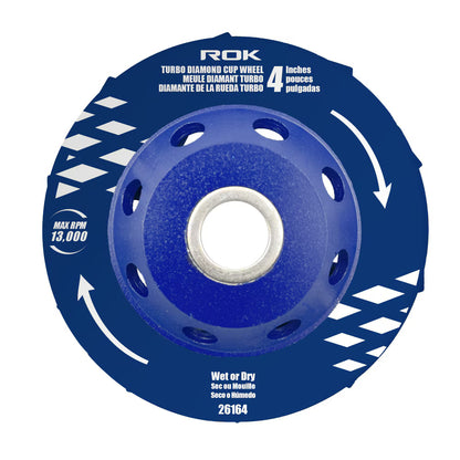 4" Turbo Diamond Cup Wheel | Concrete Grinding Wheel