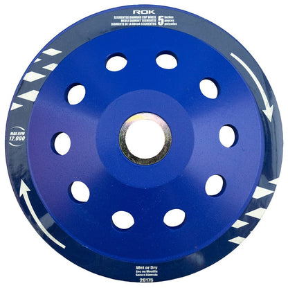 5" Segmented Diamond Cup Wheel for Concrete, Masonry & Stone Grinding