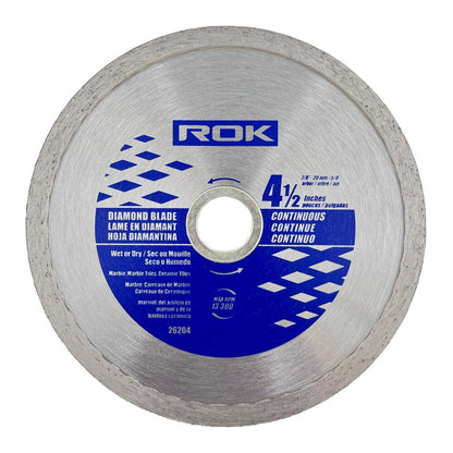 4-1/2" Continuous Rim Diamond Blade for Tile, Ceramic & Porcelain Cutting