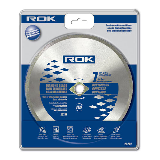 7" Continuous Rim Diamond Blade for Smooth Tile Cutting