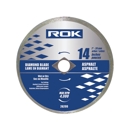 14" Professional Asphalt Diamond Blade | Wet/Dry Cutting for Concrete & Asphalt
