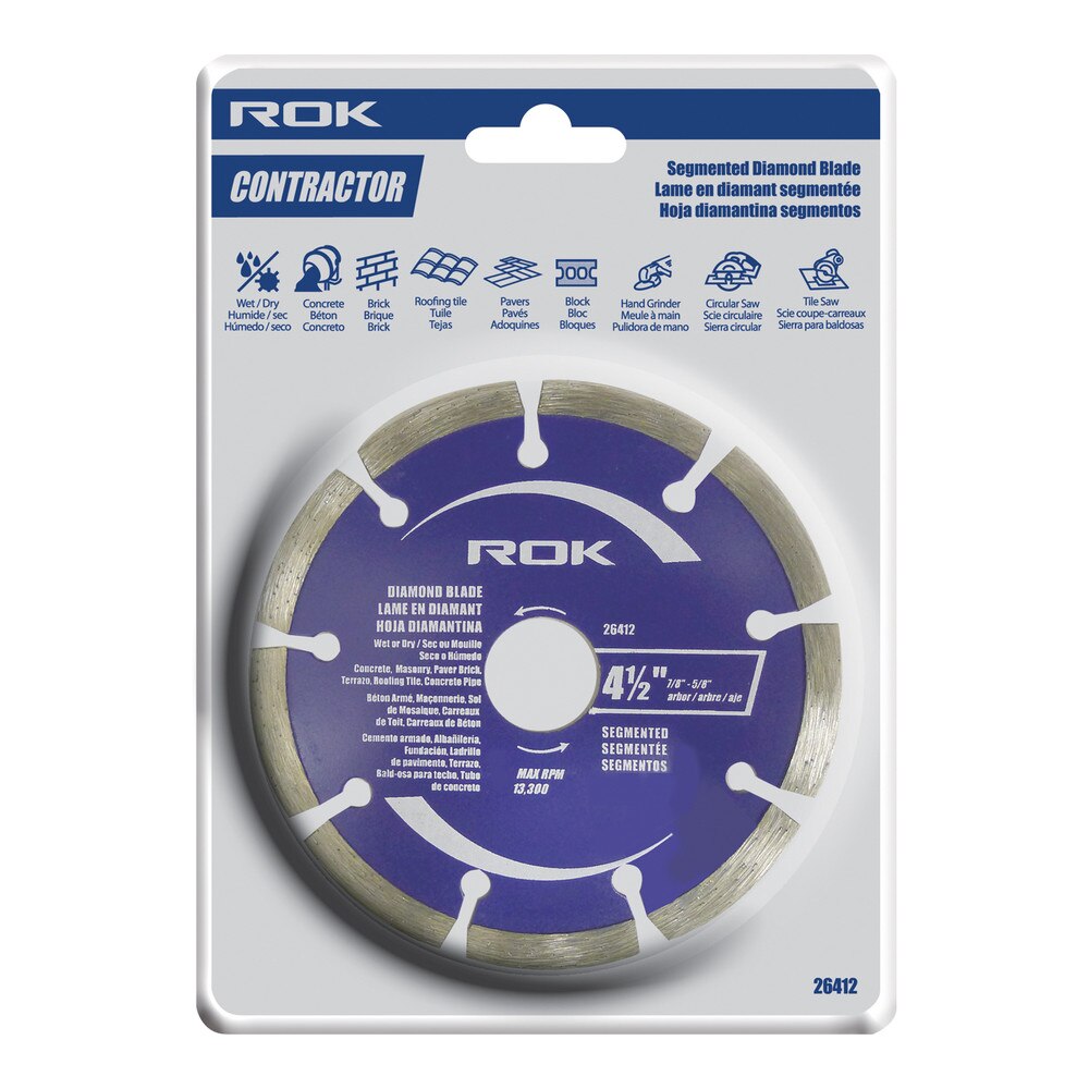 4-1/2" Segmented Diamond Blade for Concrete, Masonry & Stone Cutting