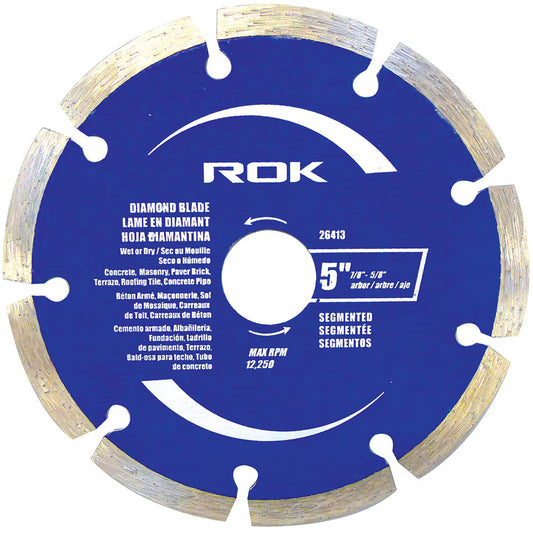 5" Segmented Diamond Blade for Concrete, Brick & Masonry Cutting