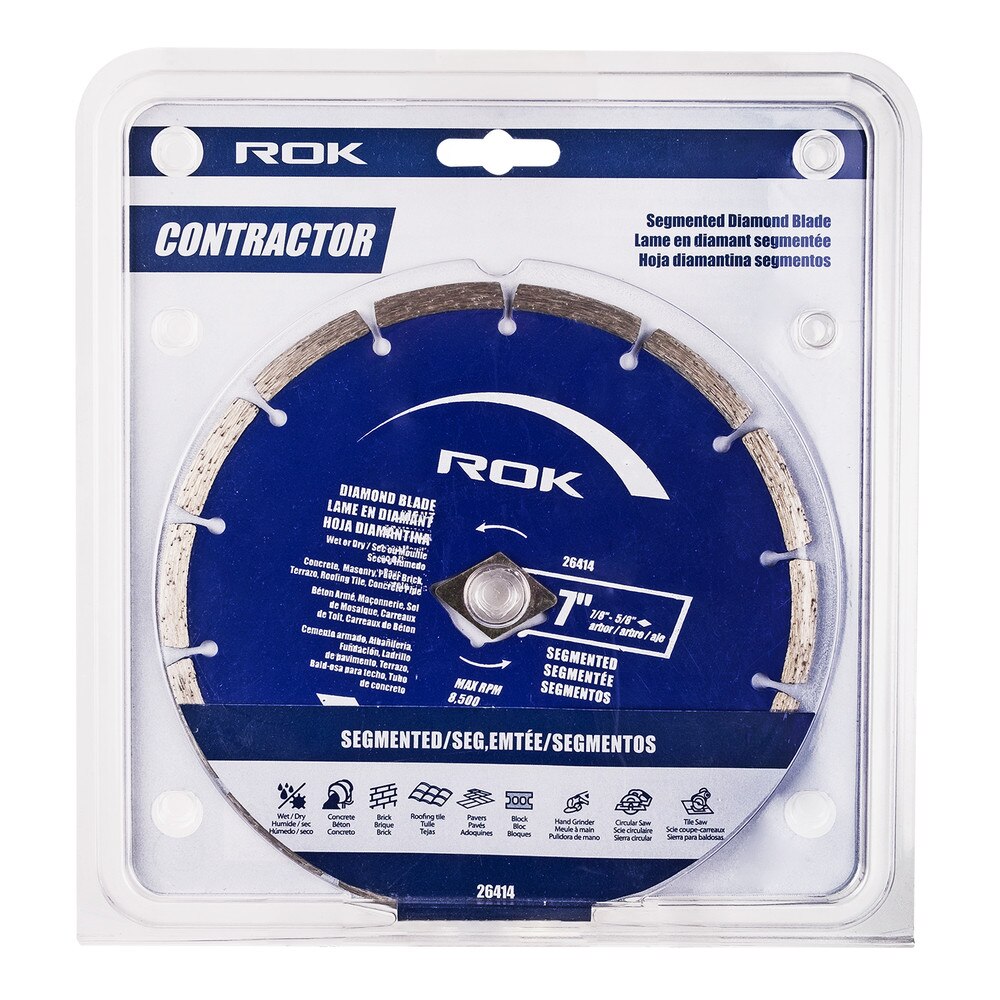 7" Segmented Diamond Blade for Concrete, Brick & Masonry Cutting