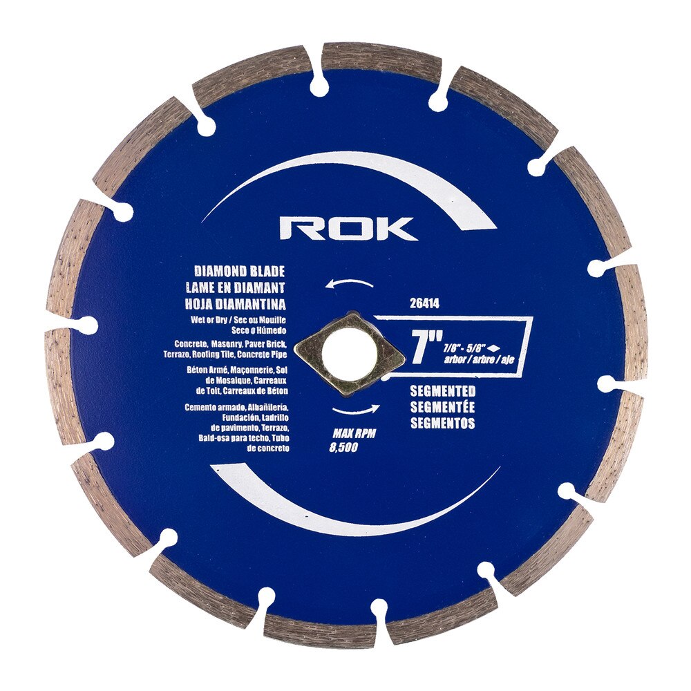 7" Segmented Diamond Blade for Concrete, Brick & Masonry Cutting