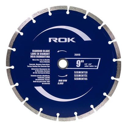 9" Segmented Diamond Blade for Concrete, Brick & Masonry Cutting