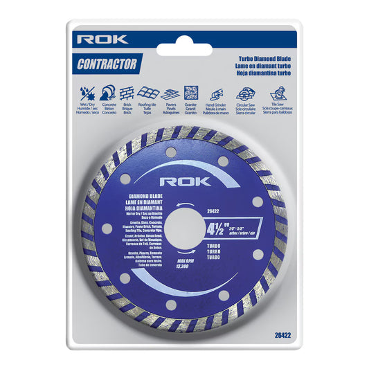 4-1/2" Turbo Diamond Blade for Concrete and Masonry Cutting