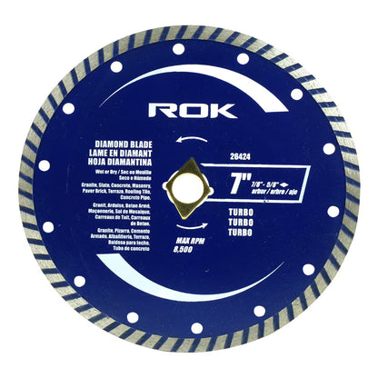 7" Turbo Diamond Blade for Concrete, Tile & Masonry