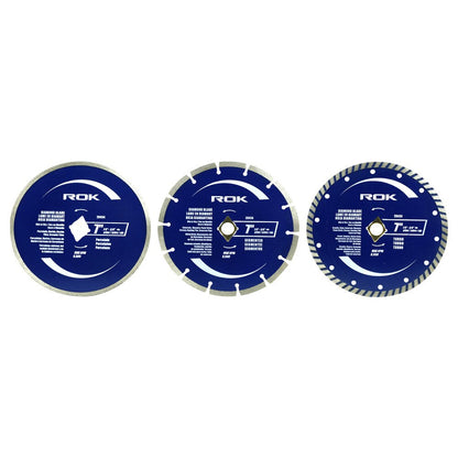 3 PC 7" Diamond Blade Set for Cutting Masonry and Concrete