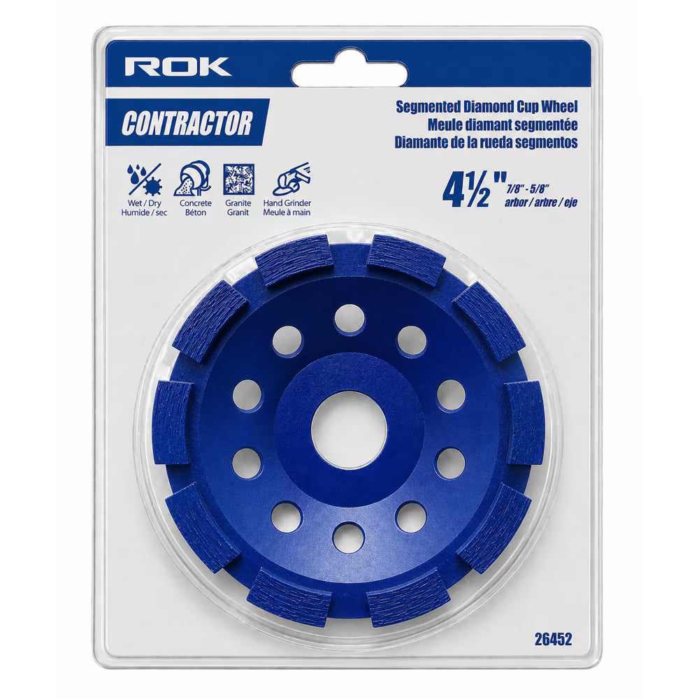4-1/2" Segmented Diamond Cup Wheel for Concrete Grinding