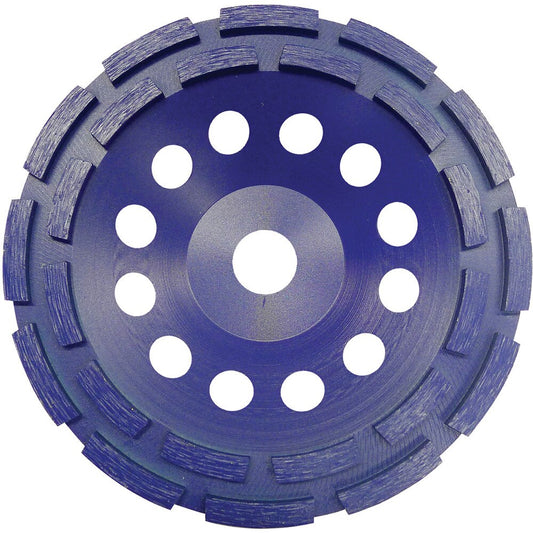 7" Double Row Segmented Diamond Cup Wheel for Concrete Grinding