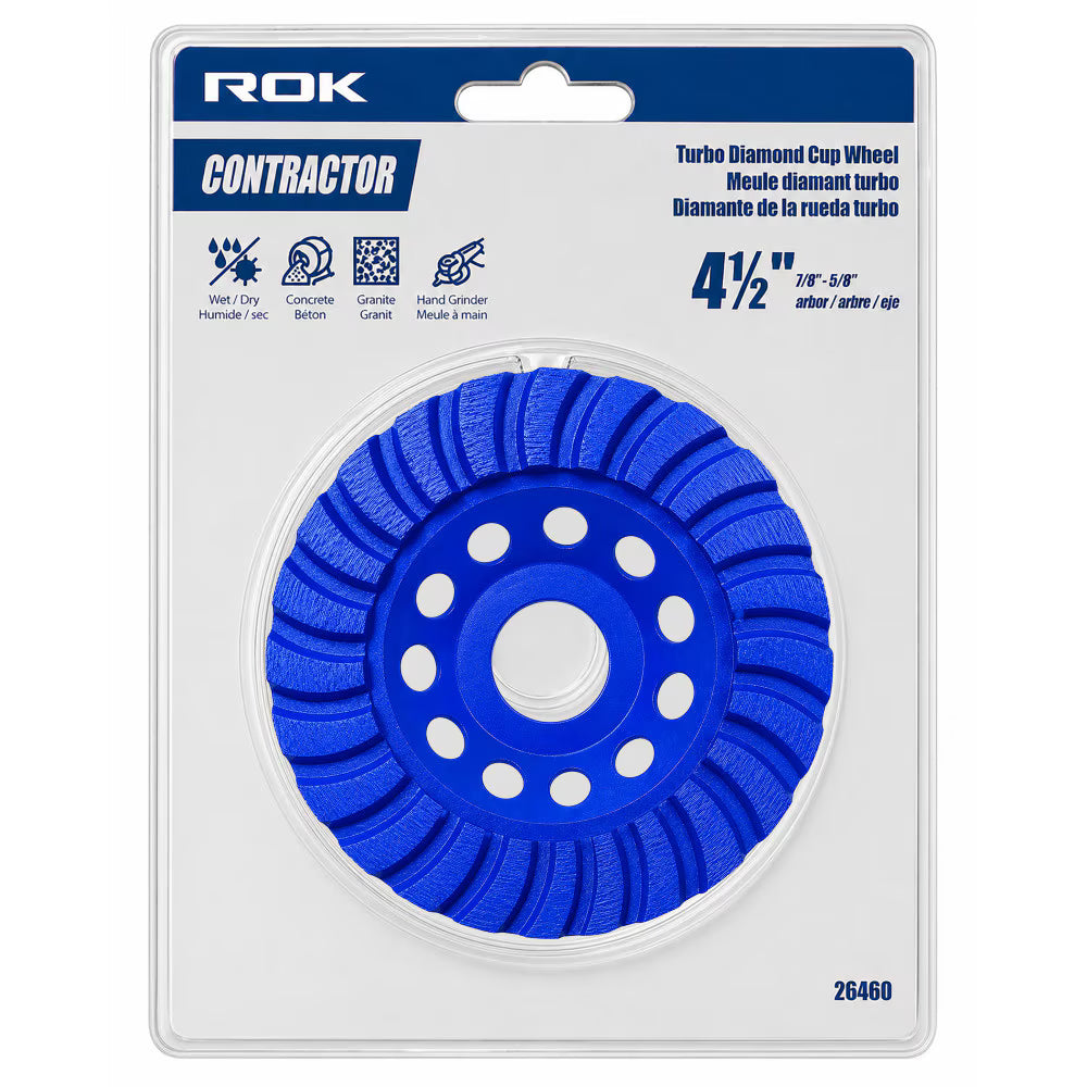4-1/2" Turbo Diamond Cup Wheel for Concrete Grinding