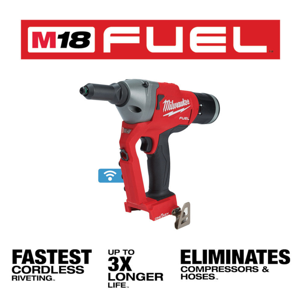 Milwaukee 2660-20 M18 FUEL Cordless Brushless 1/4in Rivet Tool with ONE-KEY (Tool Only)