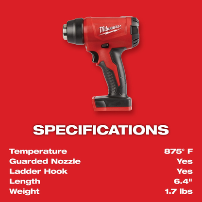 Milwaukee 2688-20 M18 18V Cordless Compact Heat Gun (Tool Only)
