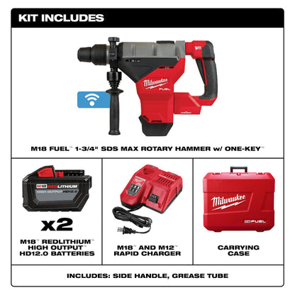 Milwaukee 2718-22HD M18 FUEL Cordless 1-3/4in SDS MAX Rotary Hammer Kit